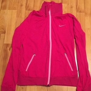 Nike Dri-Fit Pink Zippered Jacket Size Small